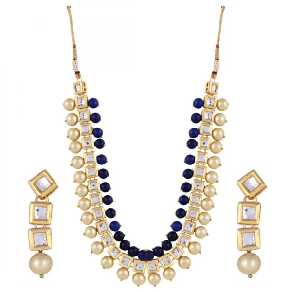 Fashion Jewelry Kundan Pearl Stylish Fancy Wedding Party Wear Jewellery Set