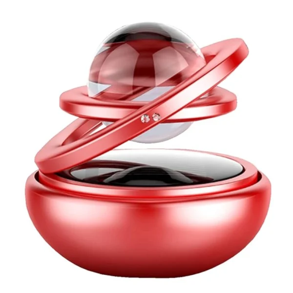 Generic Solar Power Rotating Design Organic Fragrance Air Freshener Perfume With Perfume Tablets (Peach)